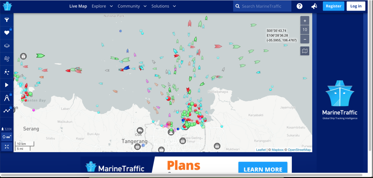 marine traffic map